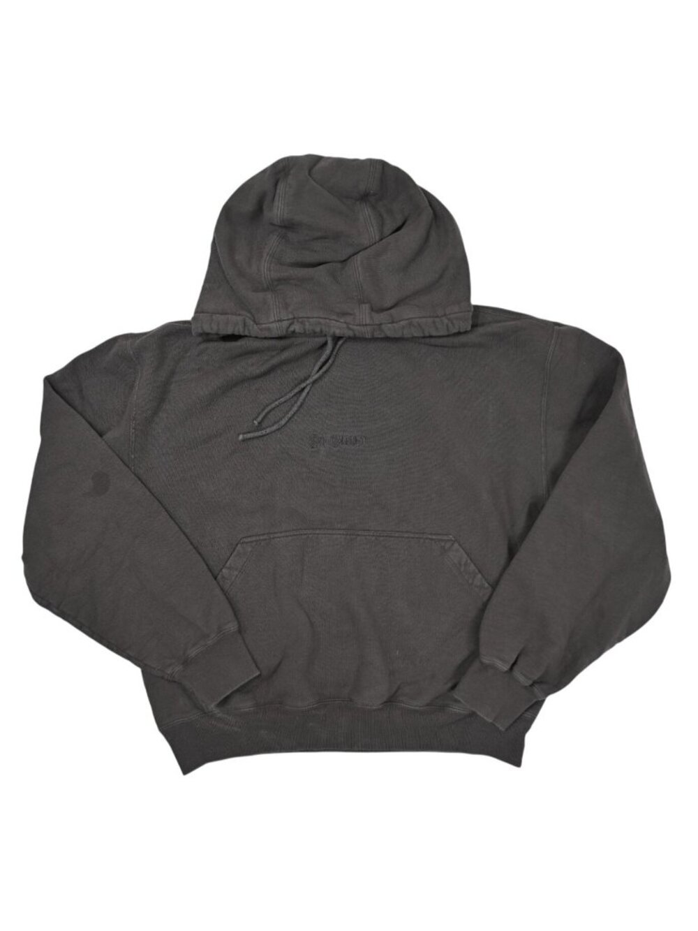 Saint Laurent Tonal Logo Hoodie in Black